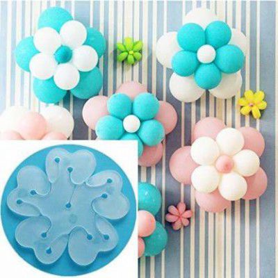 RJV Global Solid 20 Pcs Portable Flower Shape Balloon Clips Holder for Wedding Event Decorations Birthday Party Supplies Balloon Bouquet&nbsp;&nbsp;(White, Pack of 20)