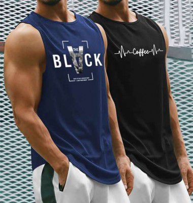Shospsy : RK CLOTHINGS Cotton Blend Fabric Gym Vest (Pack of 2)