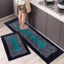 RK Handloom Cotton Door Mat  (Blue, Large)...