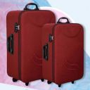 RM Collection Soft Body Set of 2 Luggage 2 Wheels - StarRedX1 Combo 20 & 24 Inch - Red...