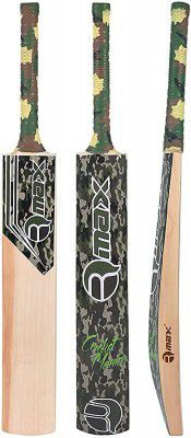 Rmax English Willow Leather Ball Cricket Bat for Beginners to Professionals Players Full Size Bat (CAMO)