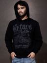 Roadster Black Printed Hooded Sweatshirt...