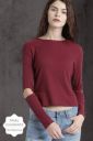Roadster  Casual Cutout Solid Women Maroon Top...