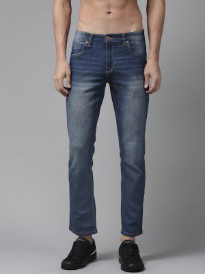 Roadster Men Blue Light Fade Stretchable Jeans