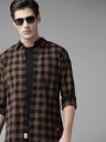 Roadster Men Brown & Black Buffalo Checked Pure Cotton Sustainable Casual Shirt...