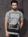 Roadster Men Grey Printed Round Neck T-shirt...