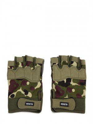 Roadster Men Olive Green Camouflage Motor Bike Hand Gloves