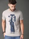 Roadster Men Printed, Typography Round Neck Pure Cotton Grey T-Shirt...