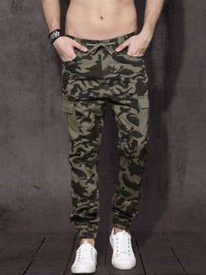 Roadster  Men Slim Fit Green Cotton Blend Trousers