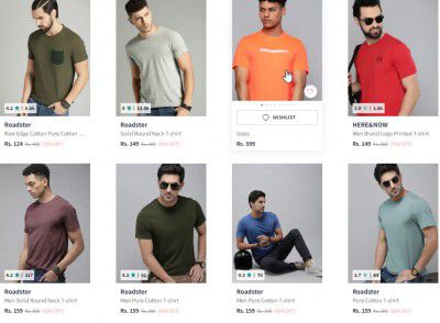 Upto 89% OFF - Roadster T-shirts For Men | Starts At ₹158 + Use Coupon Code