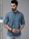 Roadster Men Teal Blue Printed Pure Cotton Casual Shirt- Pack Of 2...