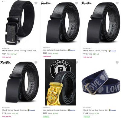 Flipkart : Roadster Mens Belt Starts At Rs 97