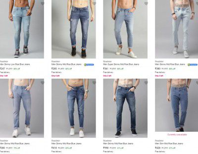 Flipkart : Roadster Mens Jeans Starts at ₹410