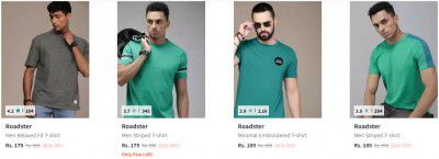 Upto 82% Off On Roadster Men’s Polo T-Shirt