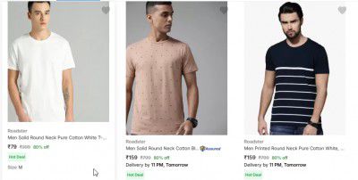 Roadster T-Shirts Upto 85% Off | Starts At ₹117