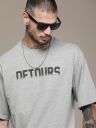 Roadster The Life Co. Pure Cotton Typography Printed Drop-Shoulder Sleeves Casual T-shirt...