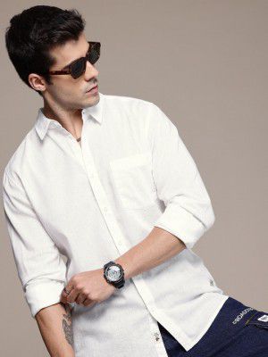 Roadster The Life Co. Regular Fit Cotton Linen Casual Shirt