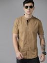 Roadster The Lifestyle Co. Mandarin Collar Pure Cotton Opaque Casual Shirt...
