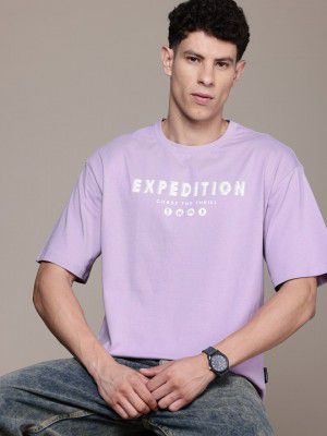 Roadster The Lifestyle Co. Men Printed Relaxed Fit Pure Cotton T-shirt