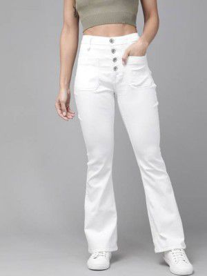 Roadster Women Boot-Leg High Rise White Jeans
