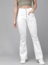 Roadster Women Boot-Leg High Rise White Jeans...