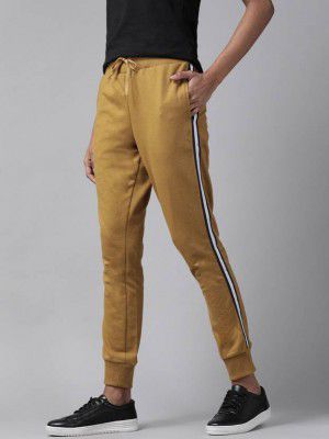 Roadster  Women Regular Fit Yellow Cotton Blend Trousers