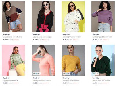 Roadster Women Sweater Flat 80% Off