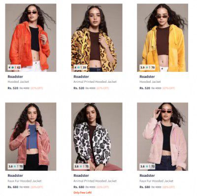 Myntra: Upto 87% Off On Roadster women's jackets Starts At ₹297