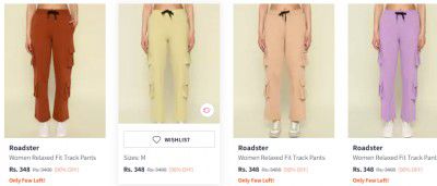 Upto 90% OFF - Roadster Women's Track Pants