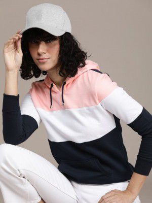 RoadsterThe Life Co. Colourblocked Hooded Sweatshirt