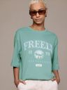 Roadster The Lifestyle Co. Typography Printed Drop-Shoulder Oversized Pure Cotton T-shirt...