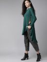 Roadster Women Green High-Low Longline Top...