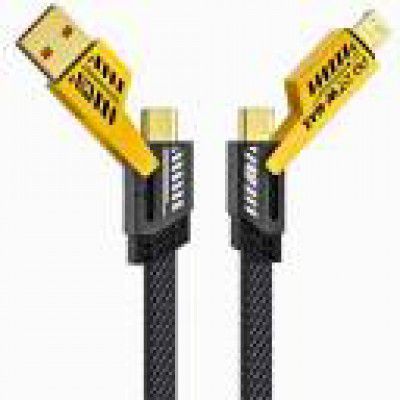 RoarX USB Type C Cable 13 A 1 m Braided 4 in 1 65W Fast Charging Cable Compatible