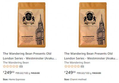 Roasted Coffee Beans @ 55% Off + Extra Rs.100 Coupon