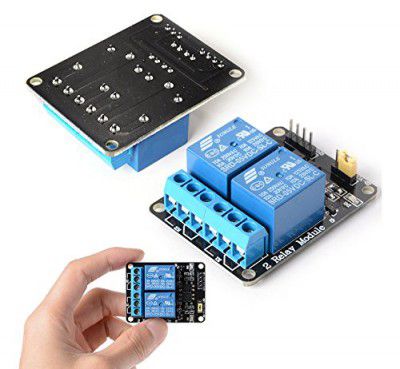 Robocraze 2-Channel 5V Relay Module with Optocoupler | 5V Relay Module compatible with Arduino