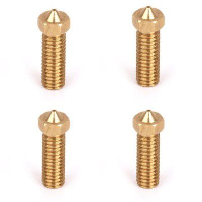 Robocraze V6 Volcano Brass Length Extruder Nozzle 1.75mm x 1.2mm (Pack of 4)