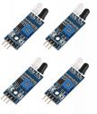 Robotbanao IR Infrared Obstacle Avoidance 3 Wire Reflective Photoelectric Sensor Module (4 Pc)...