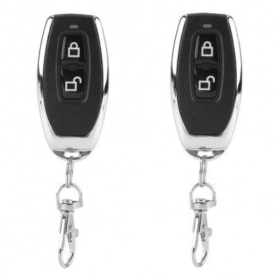 ROBOWAY 433MHz Remote Lock-Unlock Model Relay 433Mhz RF Learning Remote Control Switch Transmitter (RW-RF019, 2 Remote)
