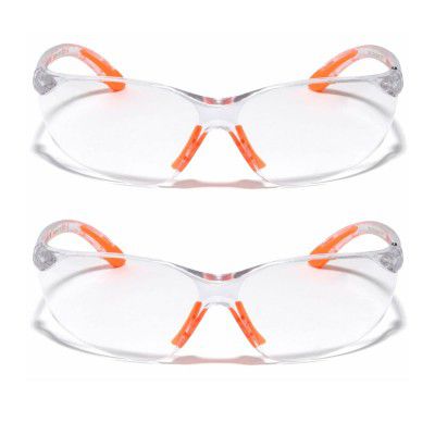 Robustt Scratch-resistant, UV-protected | goggles (Transaparent, Pack of 2)
