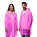 Robustt Unisex Raincoat With Hood - Pink (Pack of 2) | Waterproof Rain Poncho | Raincoat for Men and Women...