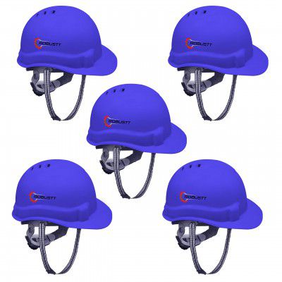 Robustt X Shree JEE Safety Helmet Executive Ratchet Type Adjustment, Protection for Outdoor Work Head Safety (Blue, Pack of 5)