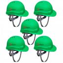 Robustt X Shree JEE Safety Helmet Executive Ratchet Type Adjustment, Protection for Outdoor Work Head Safety Hat with Sweat Band (Green, Pack of 5)...