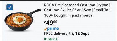 ROCA Pre-Seasoned Cast Iron Frypan 