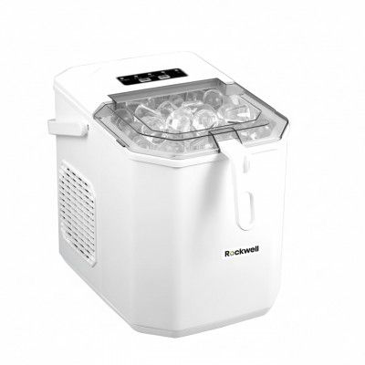Rockwell IM12WP Countertop Ice Maker Machine | 9 Bullet Ice Cubes in 8-10 Minutes