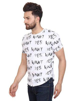 Roden Mens Cotton Round Neck Half Sleeve Regular Fit Printed T-Shirt