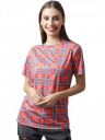 RodZen Oversized | Loose Fit | Relaxed Fit Half Sleeves Polyester Round Neck Checksred T-Shirt for Womens/Girls...