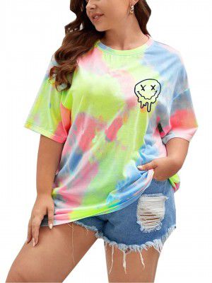 RodZen Oversized | Loose Fit | Relaxed Fit | Wide Fit Half Sleeves 100% Cotton Round Neck Printed T-Shirt for Womens/Girls