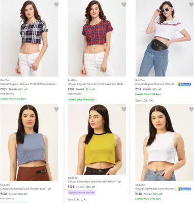 Rodzen Womens Tops Starts @105