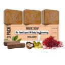 ROLAMO Magic Soap Tan Removal Sandalwood  For Men & Women - 3Pack (3 Pis Fregrance)...