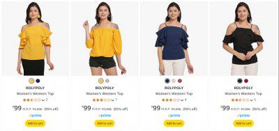 Rolypoly Women's clothing Start At Rs.99